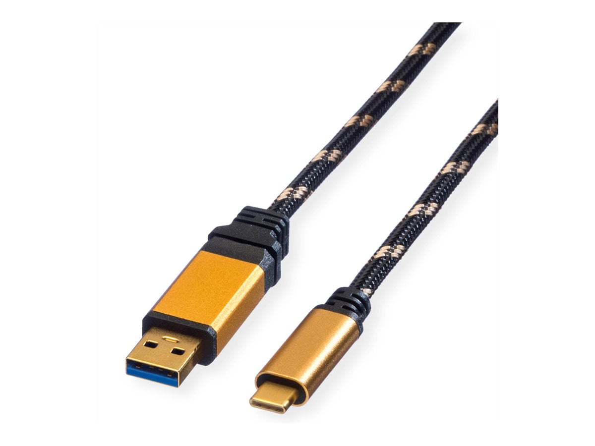 ROLINE GOLD USB 3.2 Gen 1 Kabel A-C ST/ST 0,5m Detailansicht