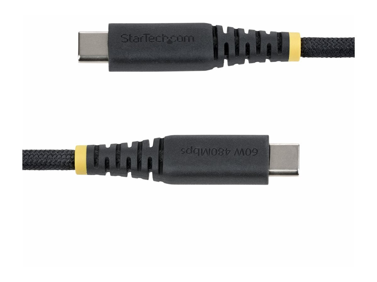 STARTECH.COM 30cm USB-C Ladekabel 60W 3A PD Geflochtenes Nylon-TPE Mantel Robustes USBC Laptop-Handy Ladekabel USB 2.0