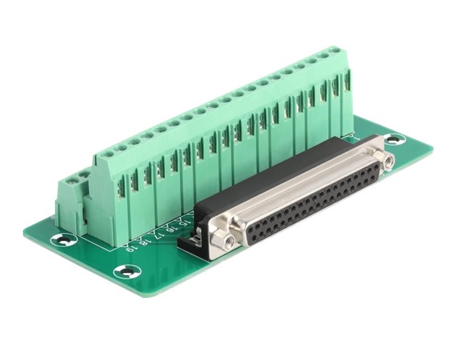 DELOCK D-Sub 37 Pin Buchse zu Terminalblock - Vorderansicht