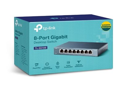 TP-LINK TL-SG108 Gigabit Desktop Switch Detailansicht