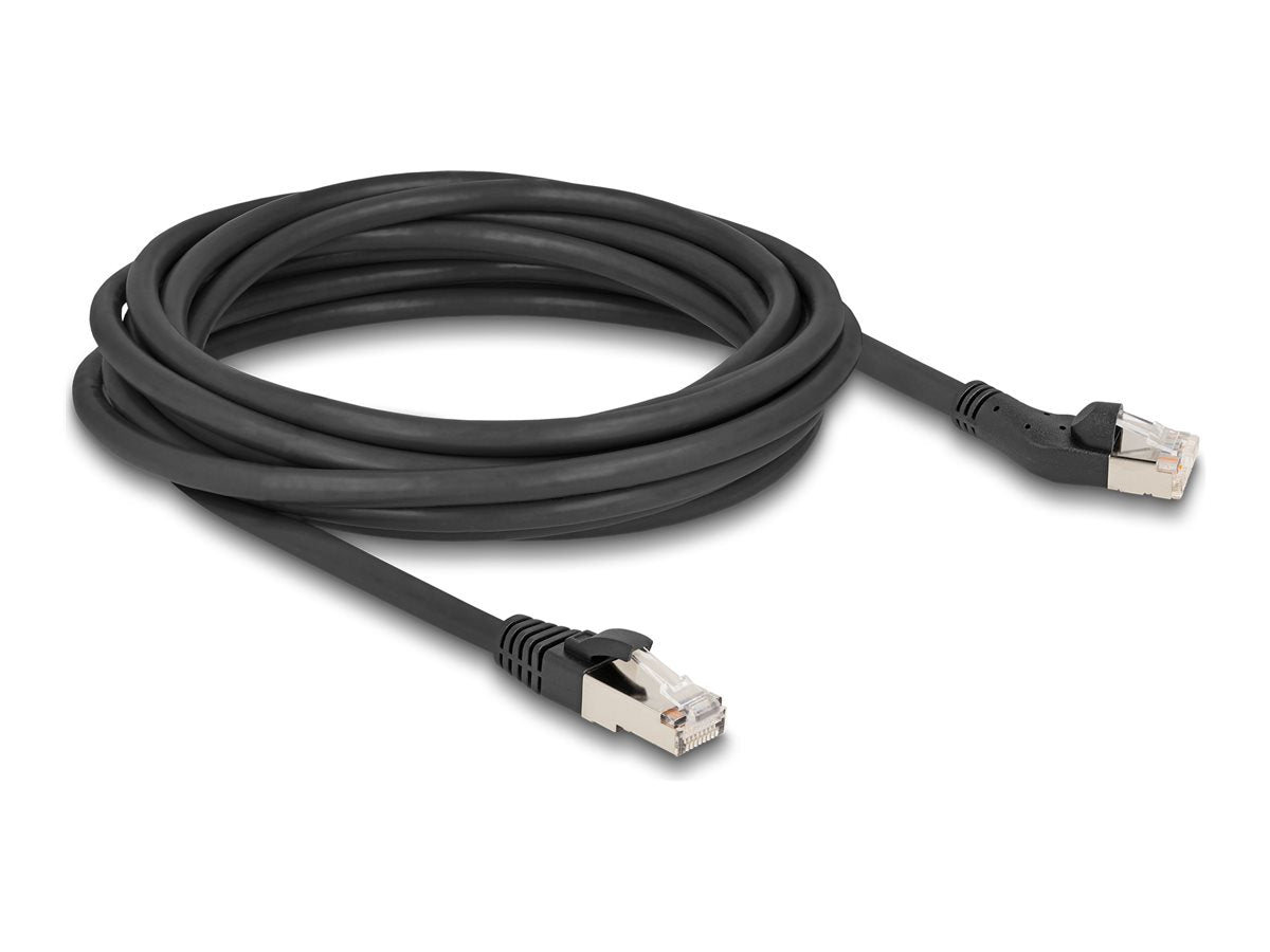 DELOCK RJ45 Netzwerkkabel Cat.8.1 S/FTP 5m schwarz - Vorderansicht