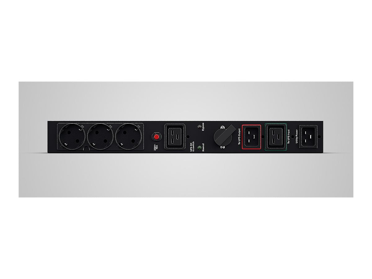 Vorderansicht der CYBERPOWER MBP20HVDE3 maintenance Bypass PDU Rack