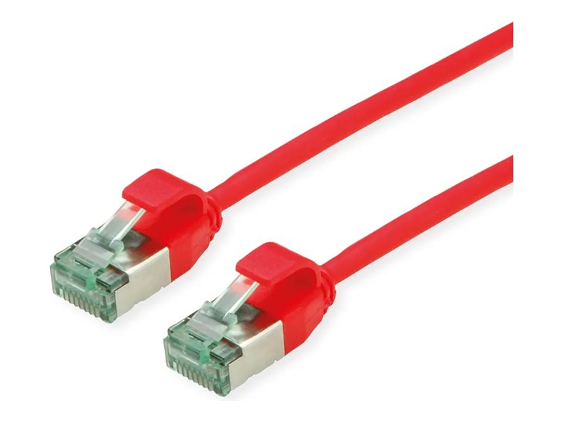 ROLINE RM U/FTP DataCenter Patchkabel Kat.6A Class EA slim rot 5m - Vorderansicht