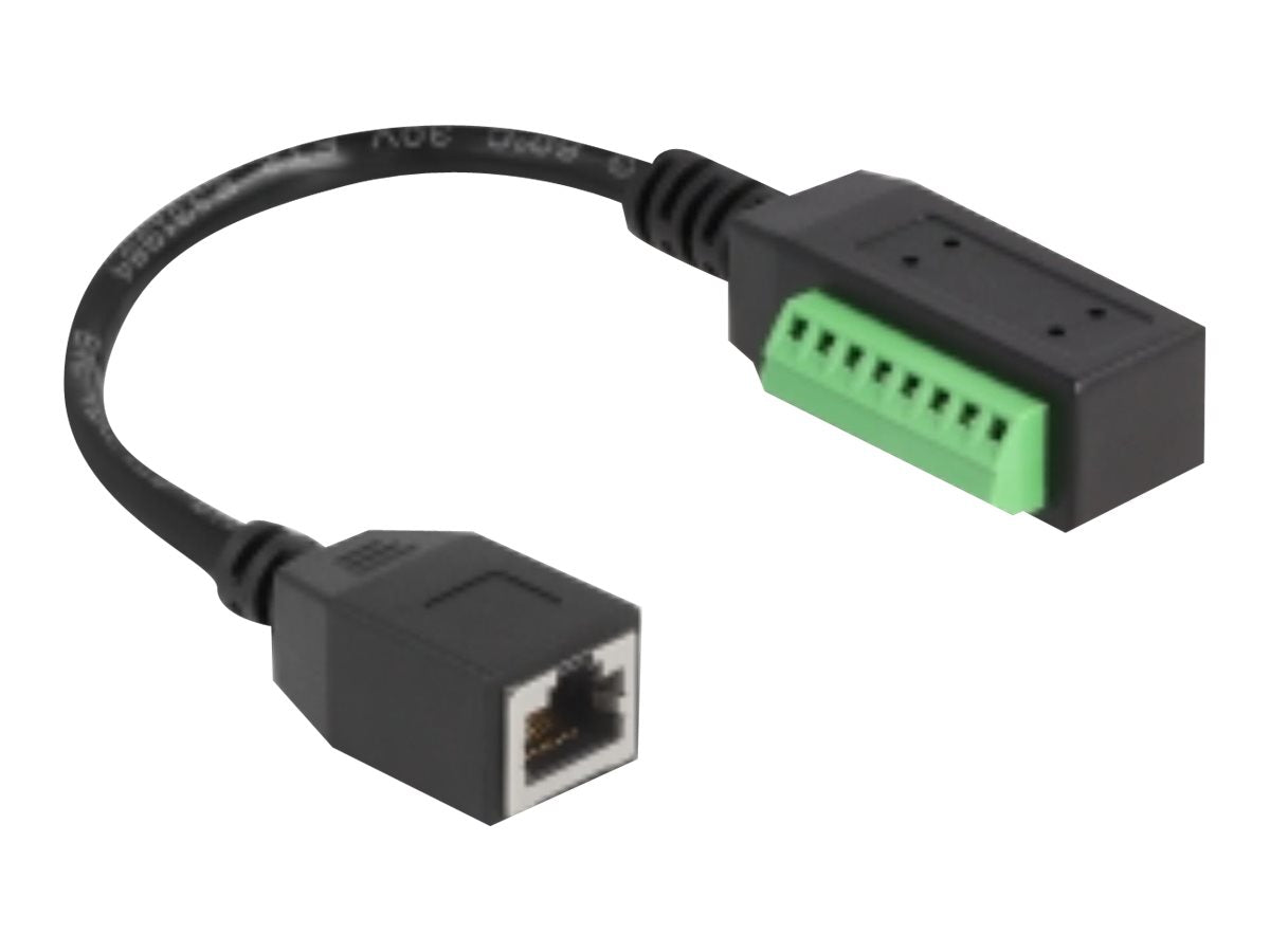 DELOCK RJ45 Kabel Cat.5e Buchse zu Terminalblock Adapter Vorderansicht