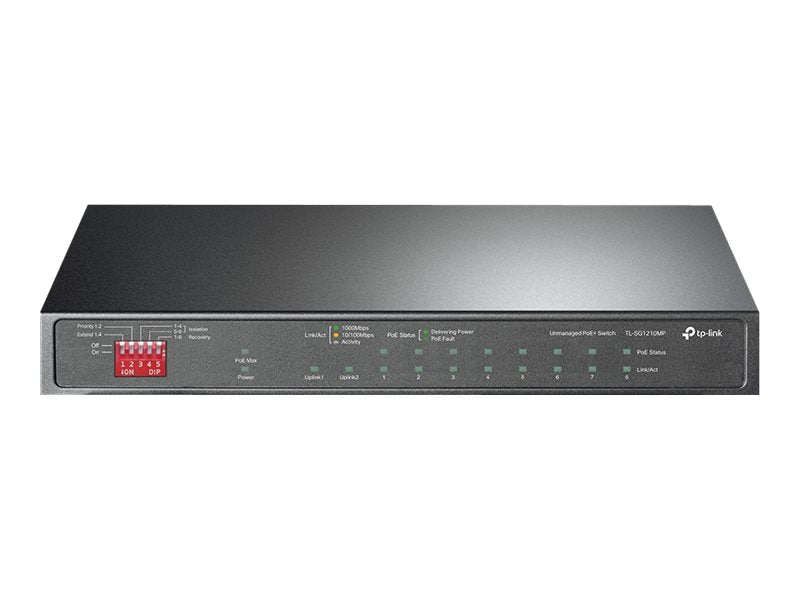 TP-LINK TL-SG1210MP PoE+ Desktop Switch Vorderansicht