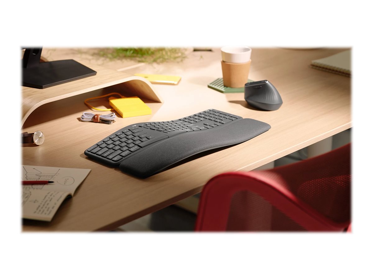 LOGITECH ERGO K860 - GRAPHITE CENTRAL Seitenansicht