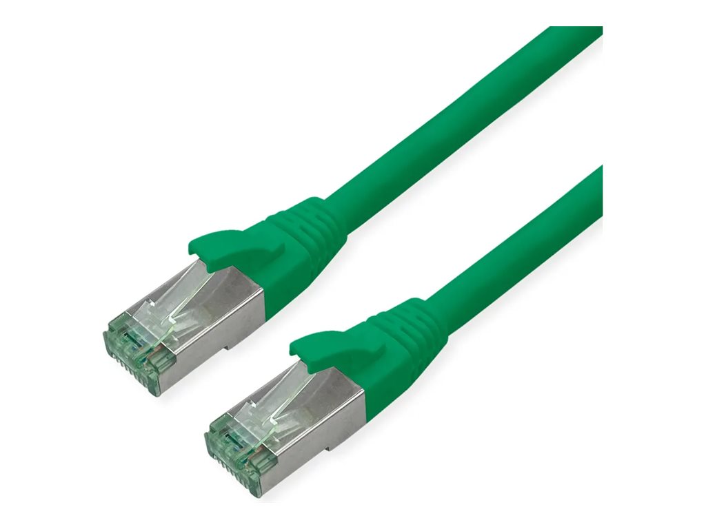 ROLINE RM Patchkabel Kat.6A S/FTP PiMF grün 2m - Vorderansicht