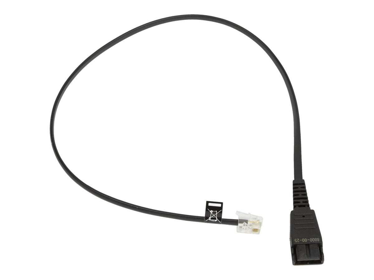 JABRA QD Cord to RJ10 straight 0.5 meters Siemens-allocation