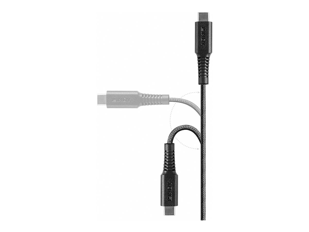 LINDY 2m verstärktes USB Type C zu Lightning Ladekabel - Vorderansicht