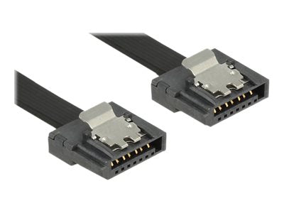 DELOCK SATA 6 Gb/s Kabel 100cm schwarz FLEXI - Vorderansicht