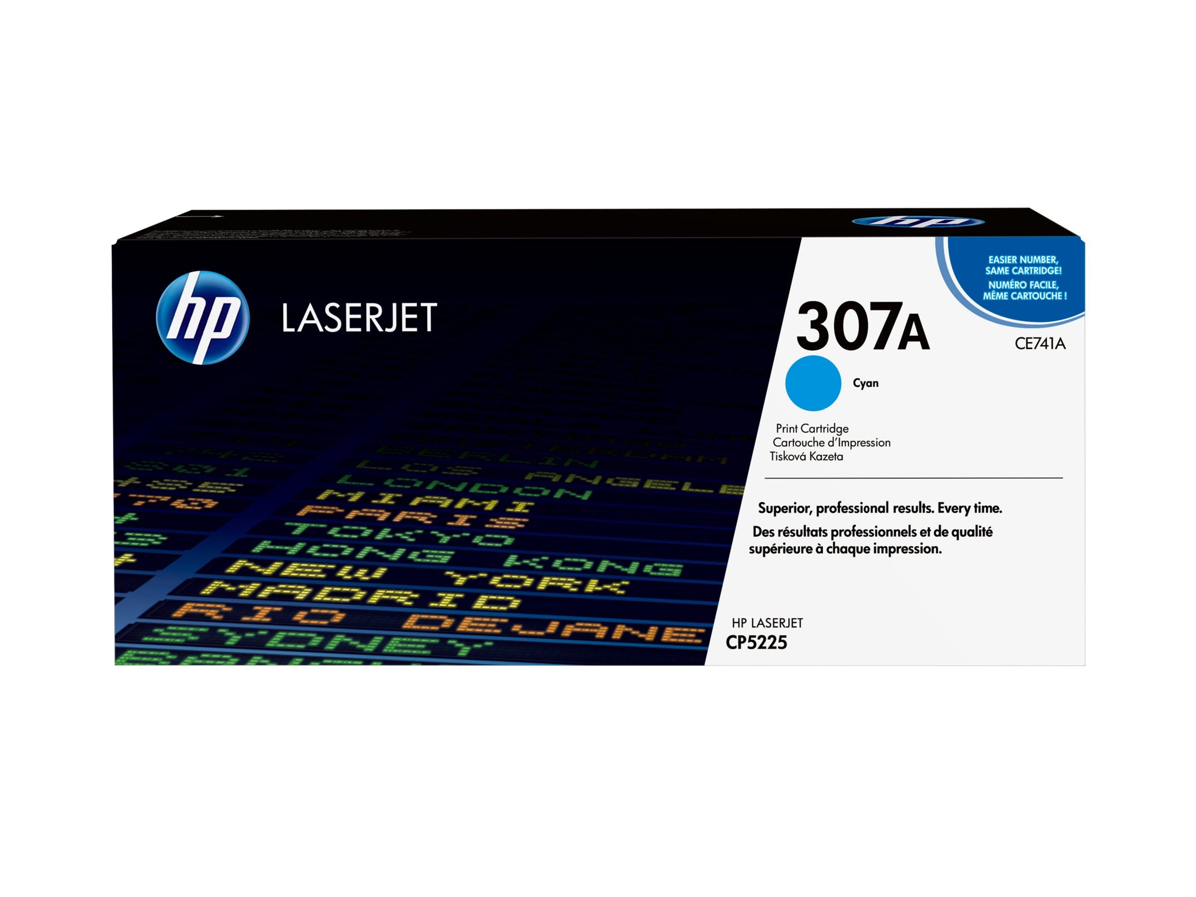 HP CE741A Tonerpatrone cyan Verpackung