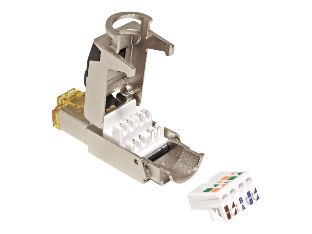 ROLINE feldkonfektionierbarer RJ-45 Stecker Kat.6A Class EA STP Vorderansicht