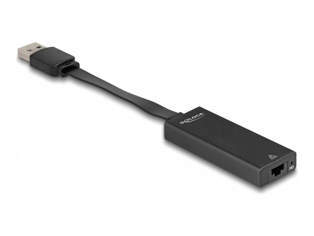 DELOCK USB Typ-A Adapter zu Gigabit LAN slim - Vorderansicht