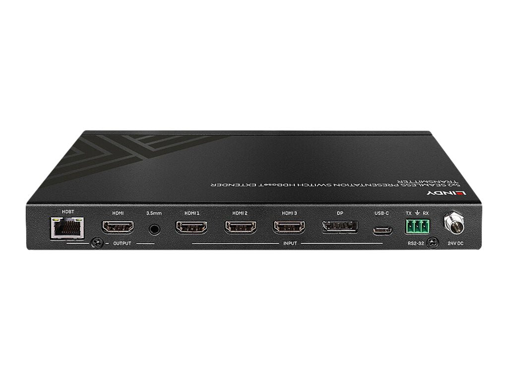 LINDY 5x2 Seamless Presentation Switch HDBaseT Extender Vorderansicht