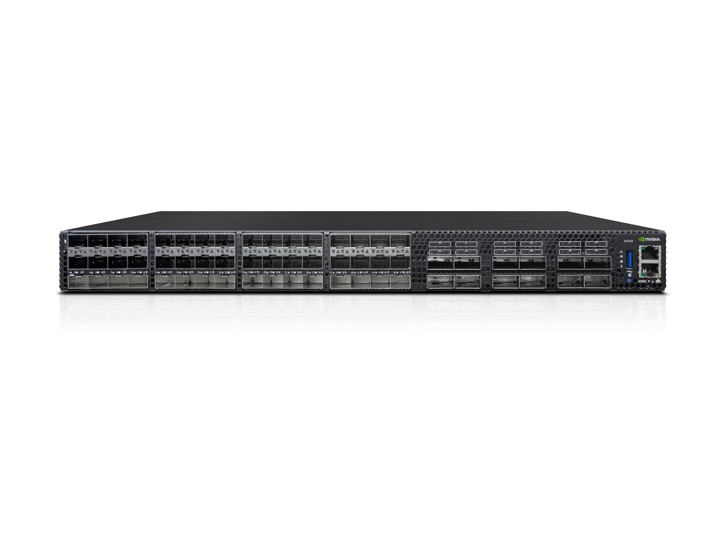 HPE 25GbE 48SFP28 12QSFP28 Power to Connector Airflow Switch SN3420M with NVIDIA Cumulus