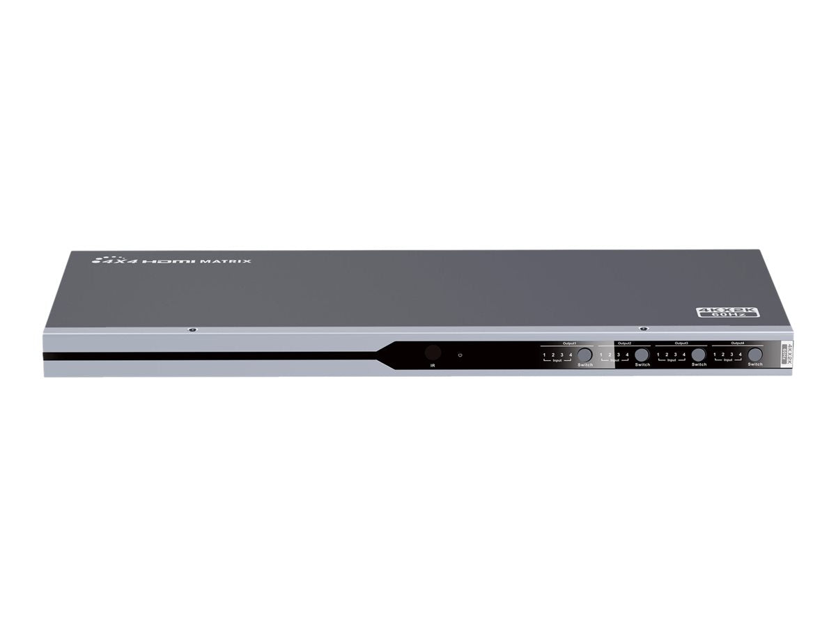 TECHLY HDMI 4X4 Matrix Switch 4Kx4K 60Hz Vorderansicht