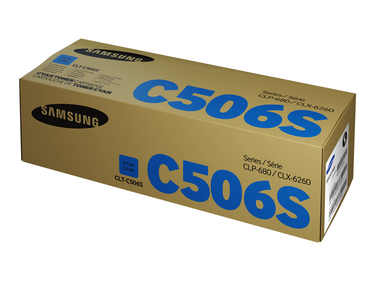 SAMSUNG original Toner cartridge LT-Cartridge506S/ELS Cyan Toner cartridge SU047A - Verpackung