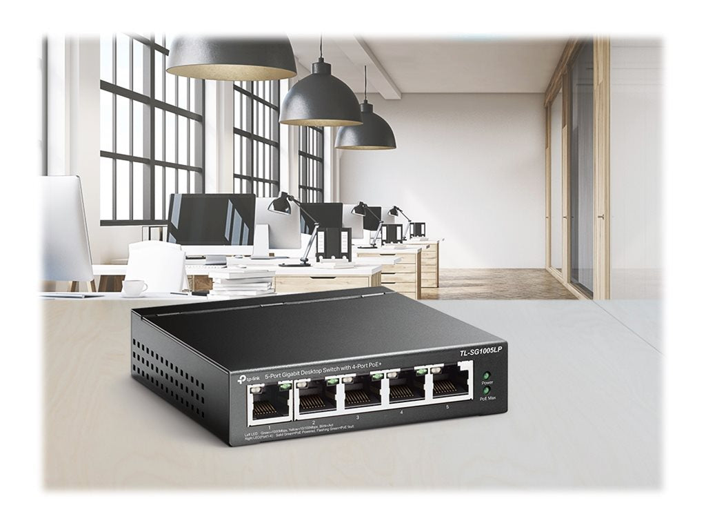 TP-LINK TL-SG1005LP 5-Port Gigabit Desktop Switch Vorderansicht