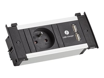 BACHMANN KAPSA XS 1xUTE 1xUSB Charger Vorderansicht