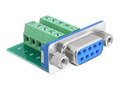 DELOCK Adapter Terminalblock Sub-D 9Pin Bu - Vorderansicht