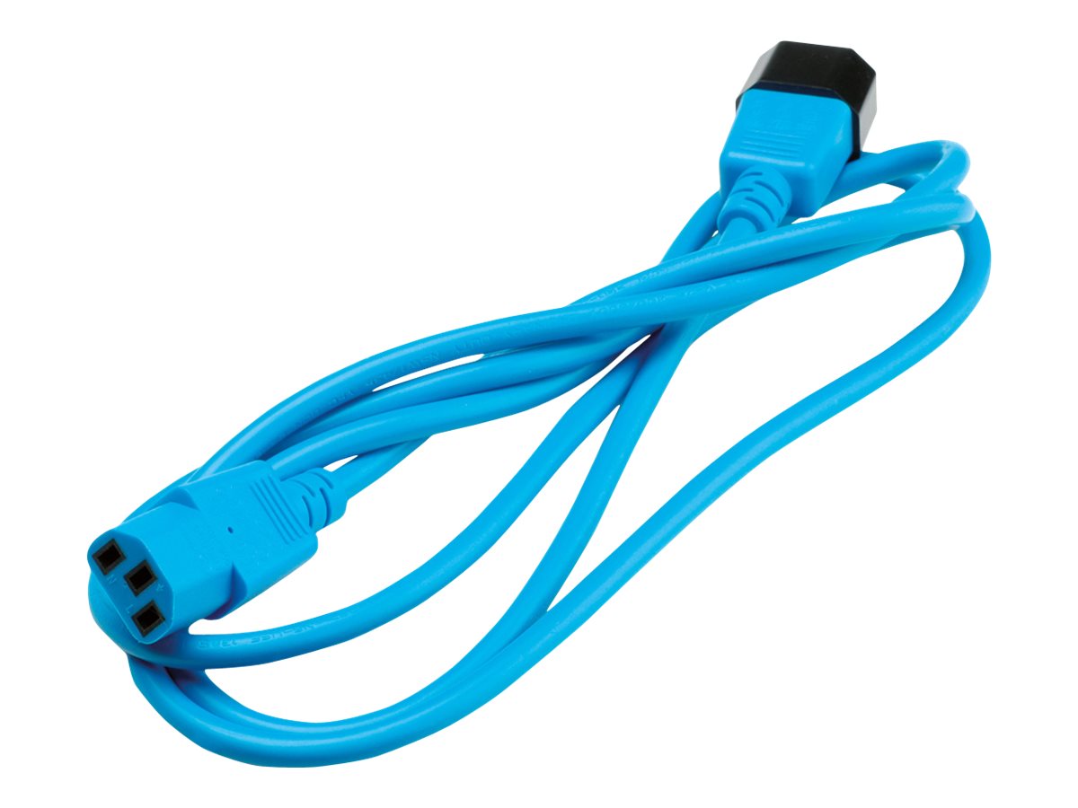 ROLINE Apparate-Verbindungskabel IEC 320 C14 - C13 blau 0,8m Verpackung