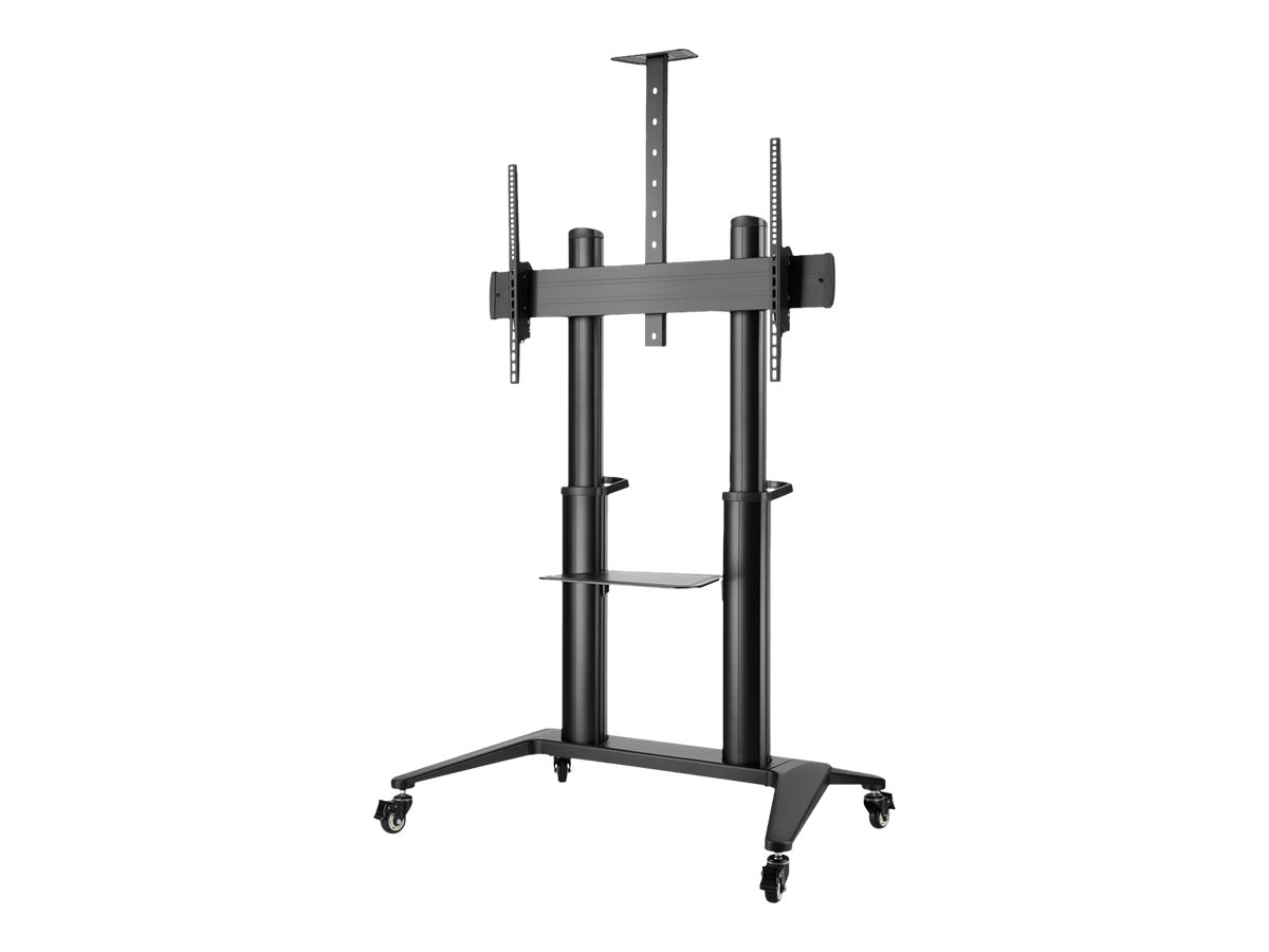 ROLINE LCD-/TV-Rollständer bis 140 kg schwarz - Vorderansicht