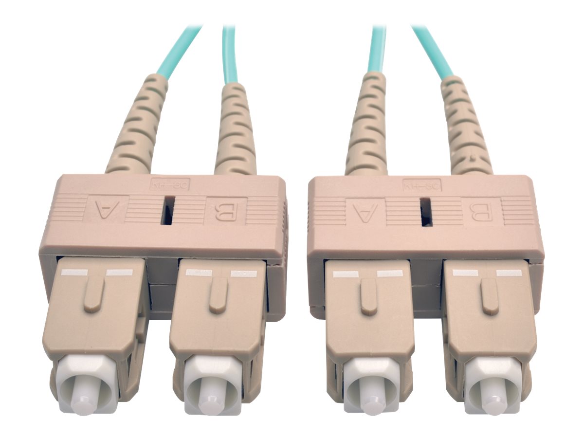 EATON TRIPPLITE 10Gb Duplex Multimode 50/125 OM3 LSZH Fiber Patch Cable SC/SC - Aqua 2M 6ft.