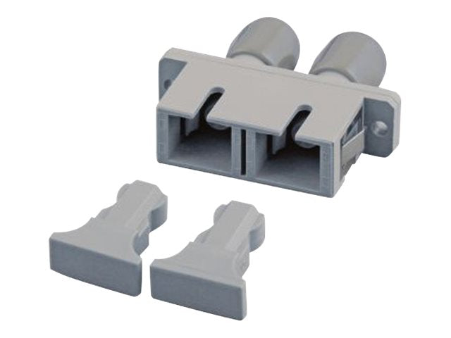 VALUE LWL-Adapter-Kupplung MM SC/ST duplex grau - Vorderansicht