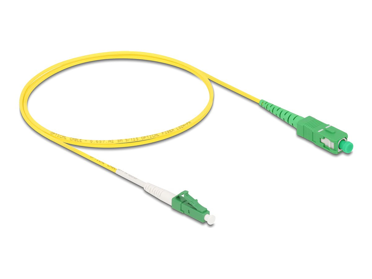 DELOCK Kabel Lichtwellenleiter LC-APC zu SC-APC Simplex Singlemode OS2 1m - Vorderansicht