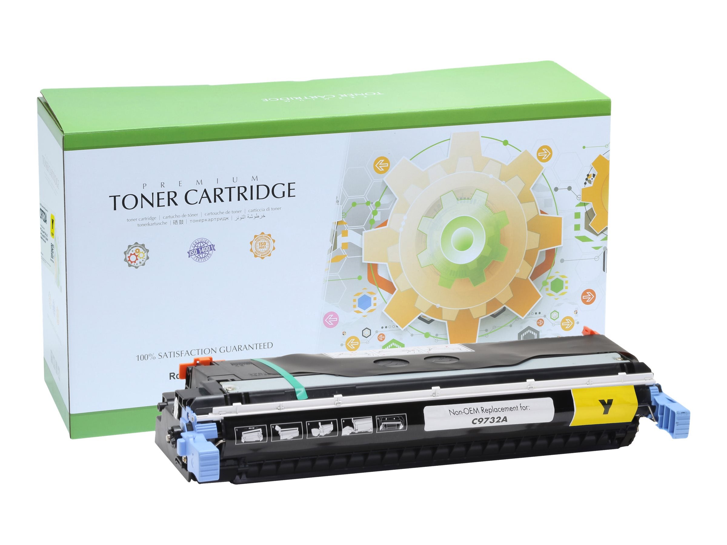 STATIC Tonerpatrone HP C9732A gelb - Vorderansicht