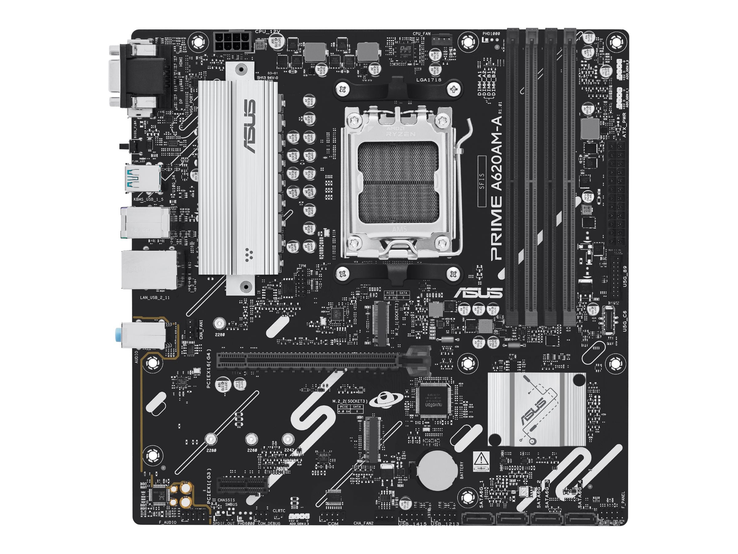 ASUS AMD A620 micro-ATX motherboard Vorderansicht