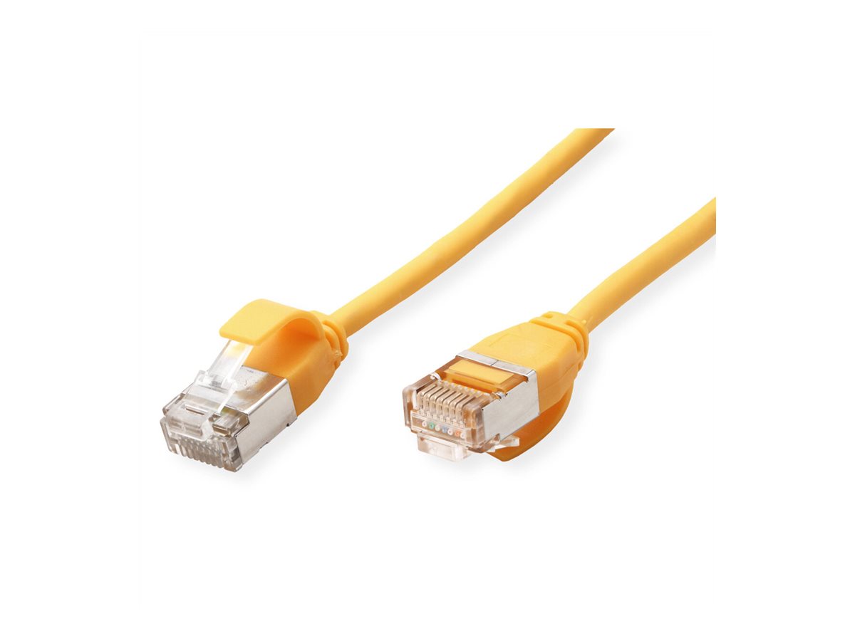 ROLINE U/FTP DataCenter Patchkabel Kat 6A Class EA LSOH slim gelb 2m - Vorderansicht