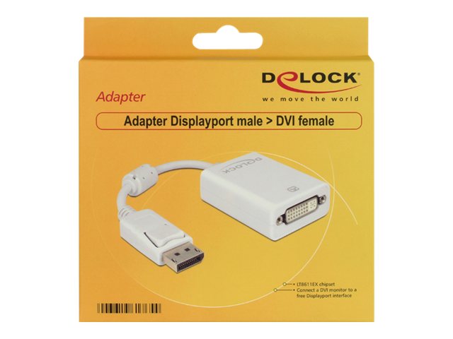 DELOCK Adapter Displayport-St > DVI24+5-Bu weiss Verpackung