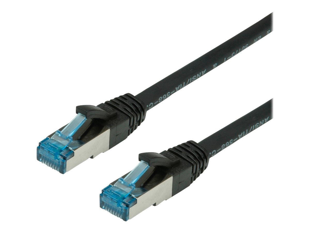 VALUE Patchkabel Kat.6A Class EA S/FTP PiMF LSOH schwarz 2m - Verpackung
