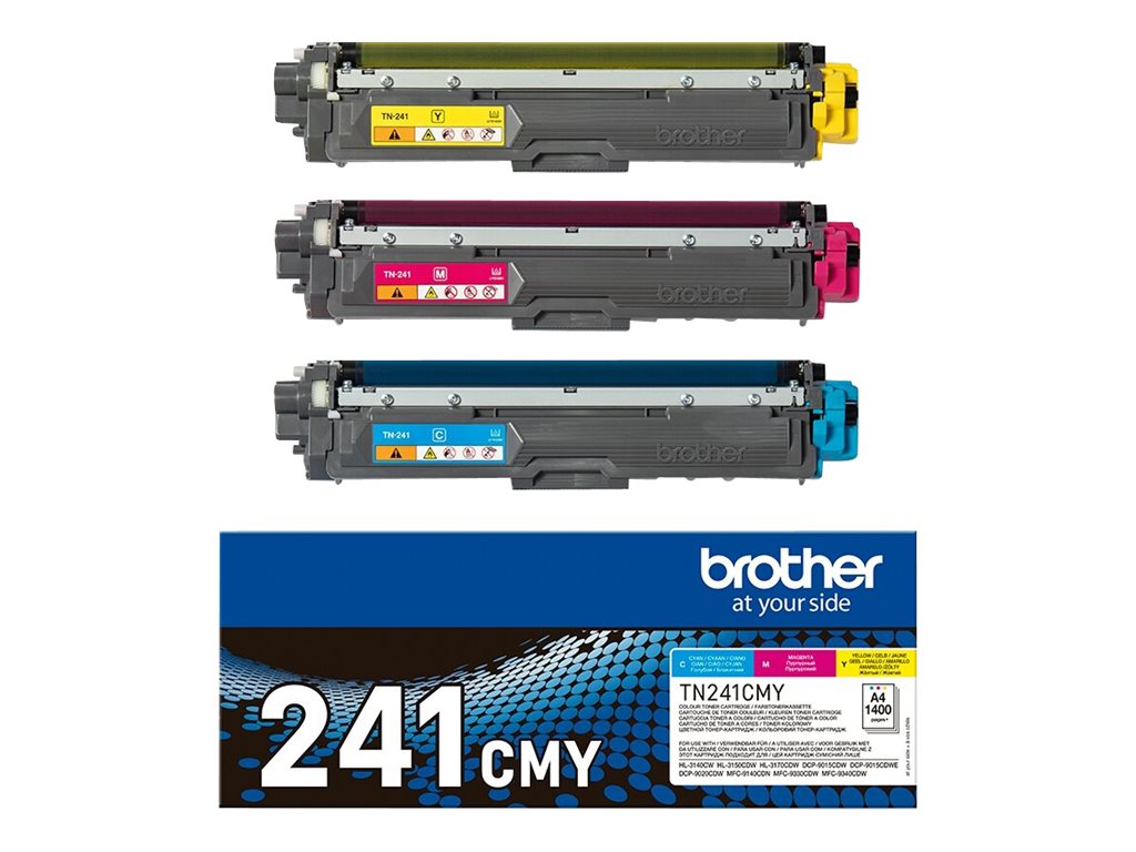 BROTHER TN241C/M/Y rainbow pack multi pack toners - Vorderansicht