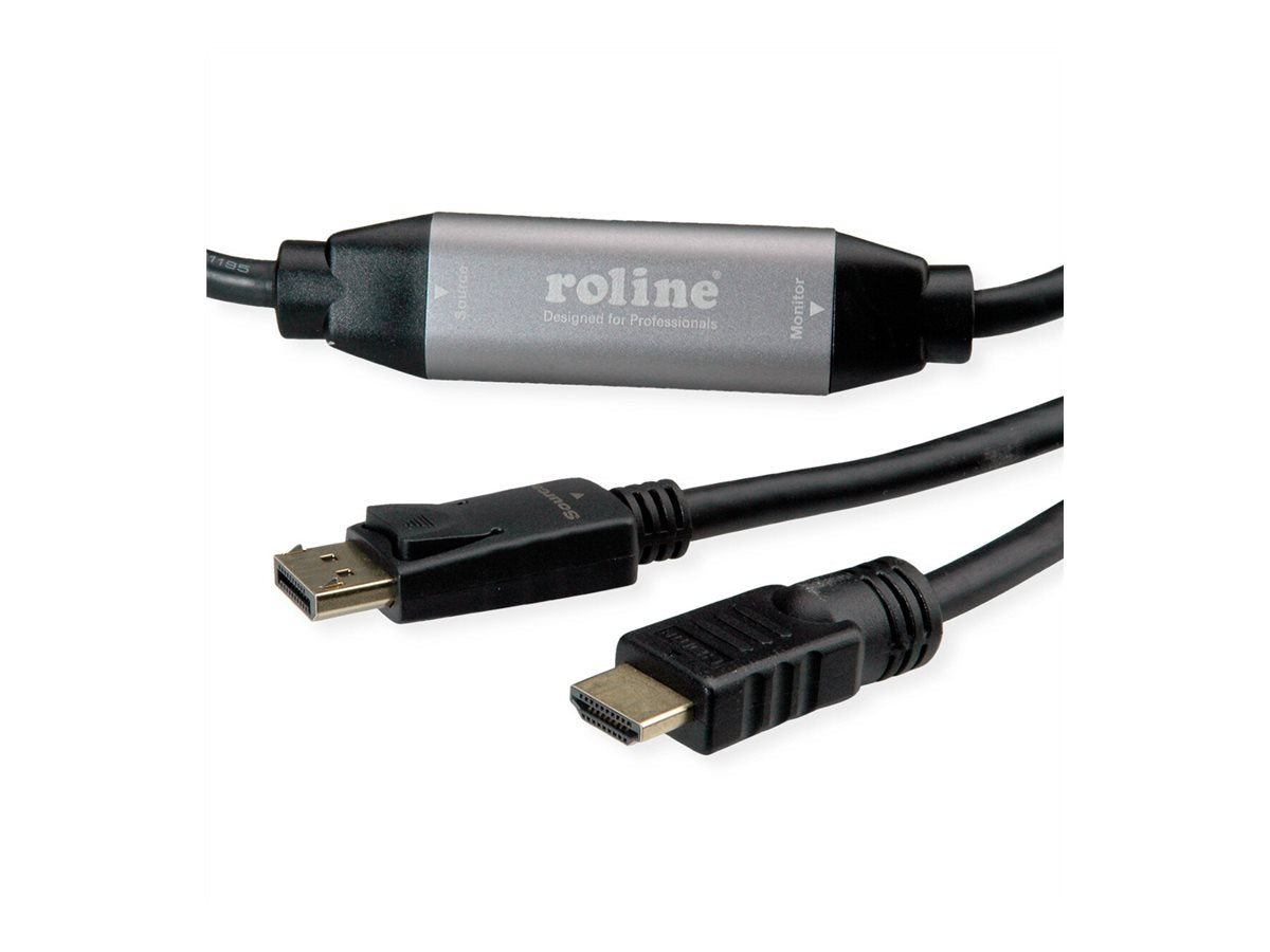 ROLINE DisplayPort Kabel DP - UHDTV ST/ST schwarz 10m - Detailansicht der Stecker