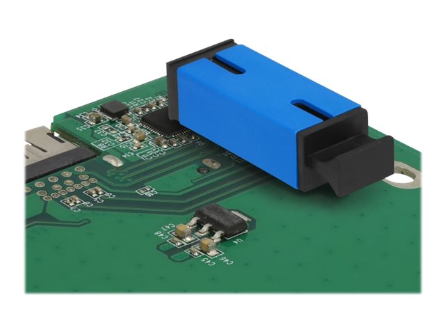 DELOCK LWL Kupplung für PCB SC Simplex Buchse zu SC Simplex Buchse Singlemode blau