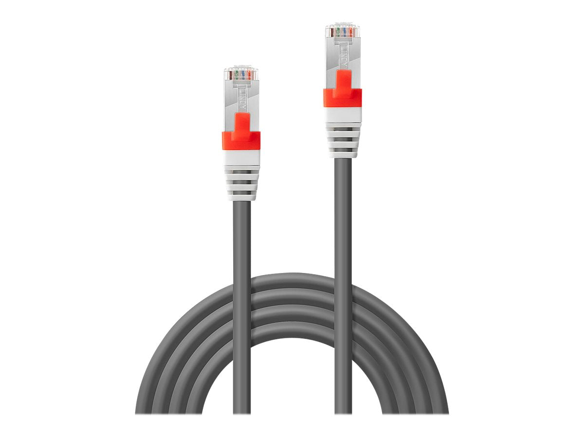 LINDY SSTP Cat.6A Kabel grau 5,0m Vorderansicht