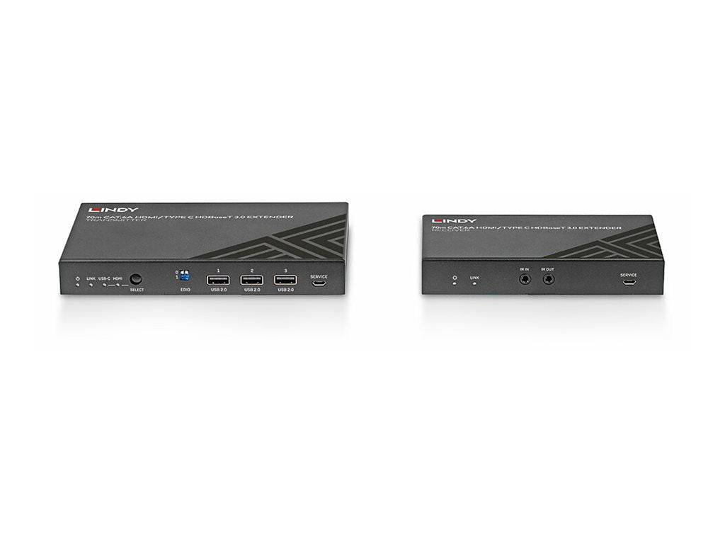 LINDY 70m Cat.6A Type C and HDMI HDBaseT 3.0 KVM Extender Verpackung