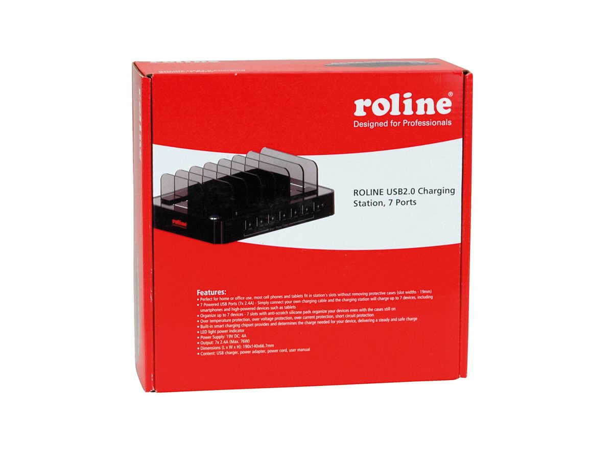 ROLINE USB Ladestation 7 Ports Detailansicht
