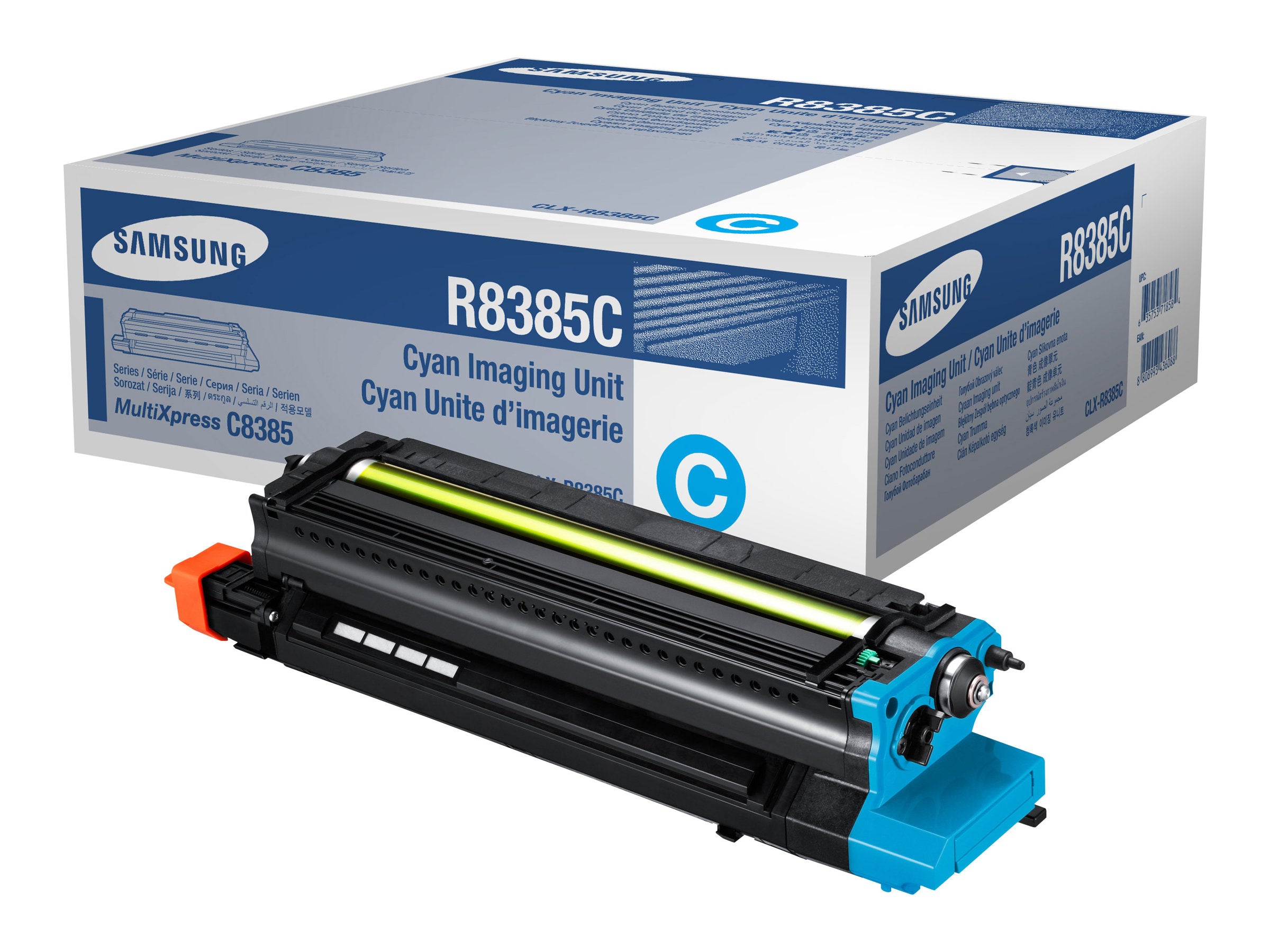 Vorderansicht des SAMSUNG original Toner cartridge LX-R8385Cartridge/SEE Cyan Imaging Unit SU601A