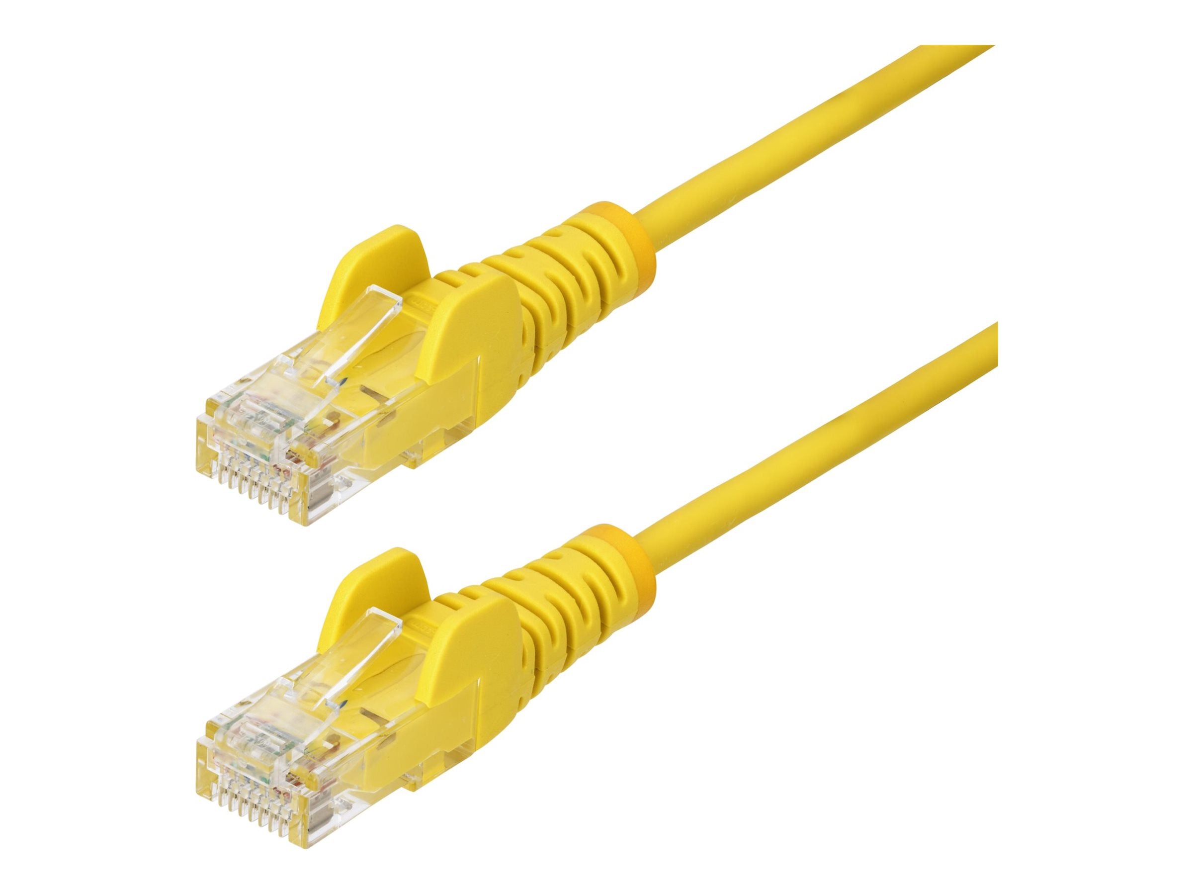STARTECH.COM 25cm Gelbes Slim CAT6-Netzwerkkabel 100W PoE Snagless RJ45 LSZH 28AWG Reines Kupfer Patchkabel-Ethernet Kabel