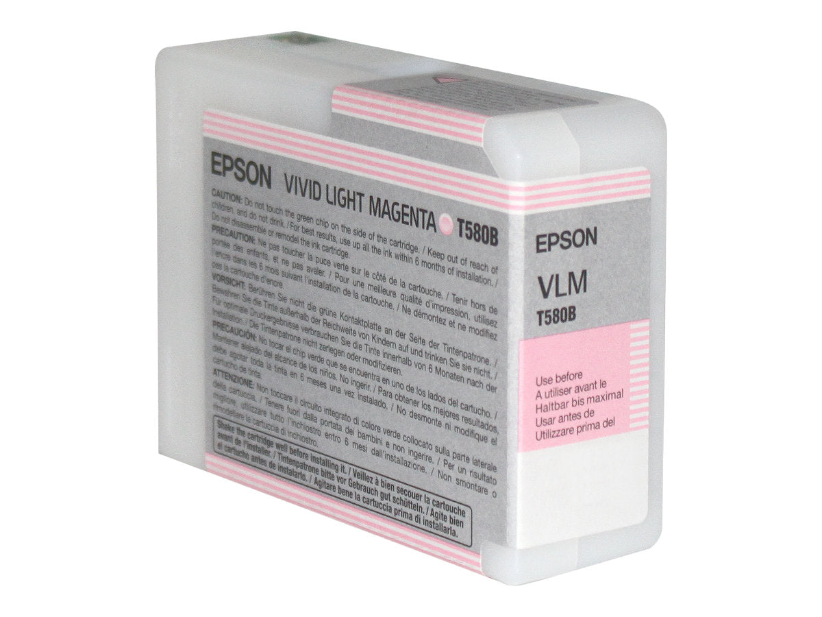 EPSON T580 Tintenpatrone Vivid Light Magenta Vorderansicht