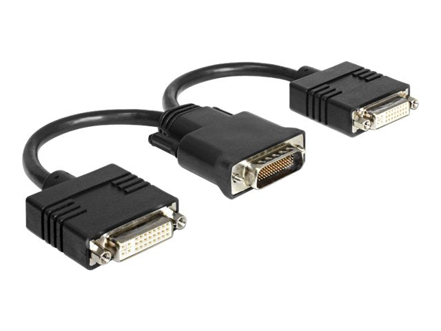 DELOCK Adapter DMS-59 Stecker > 2x DVI Buchse 20cm Vorderansicht