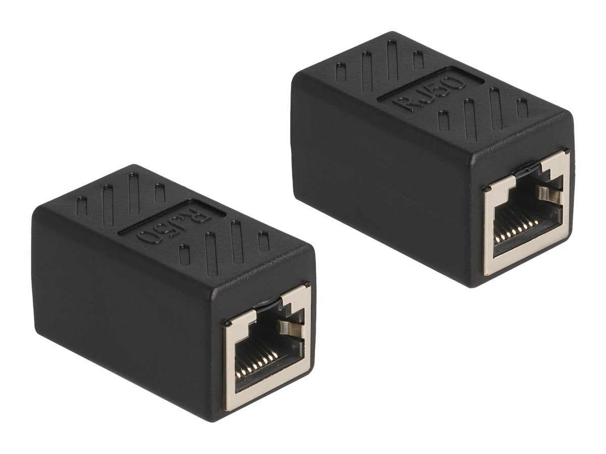 DELOCK RJ50 Adapter Buchse zu Buchse schwarz - Vorderansicht