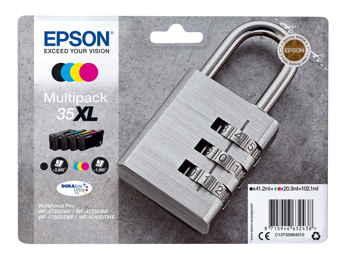 EPSON 2LB 35XL Ink Multipack CMYK Vorderansicht