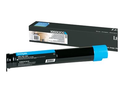 LEXMARK X950, X952, X954 Toner cyan Vorderansicht