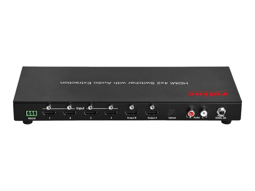 ROLINE 4K HDMI Matrix Switch 4 x 2 Anschlussmöglichkeiten