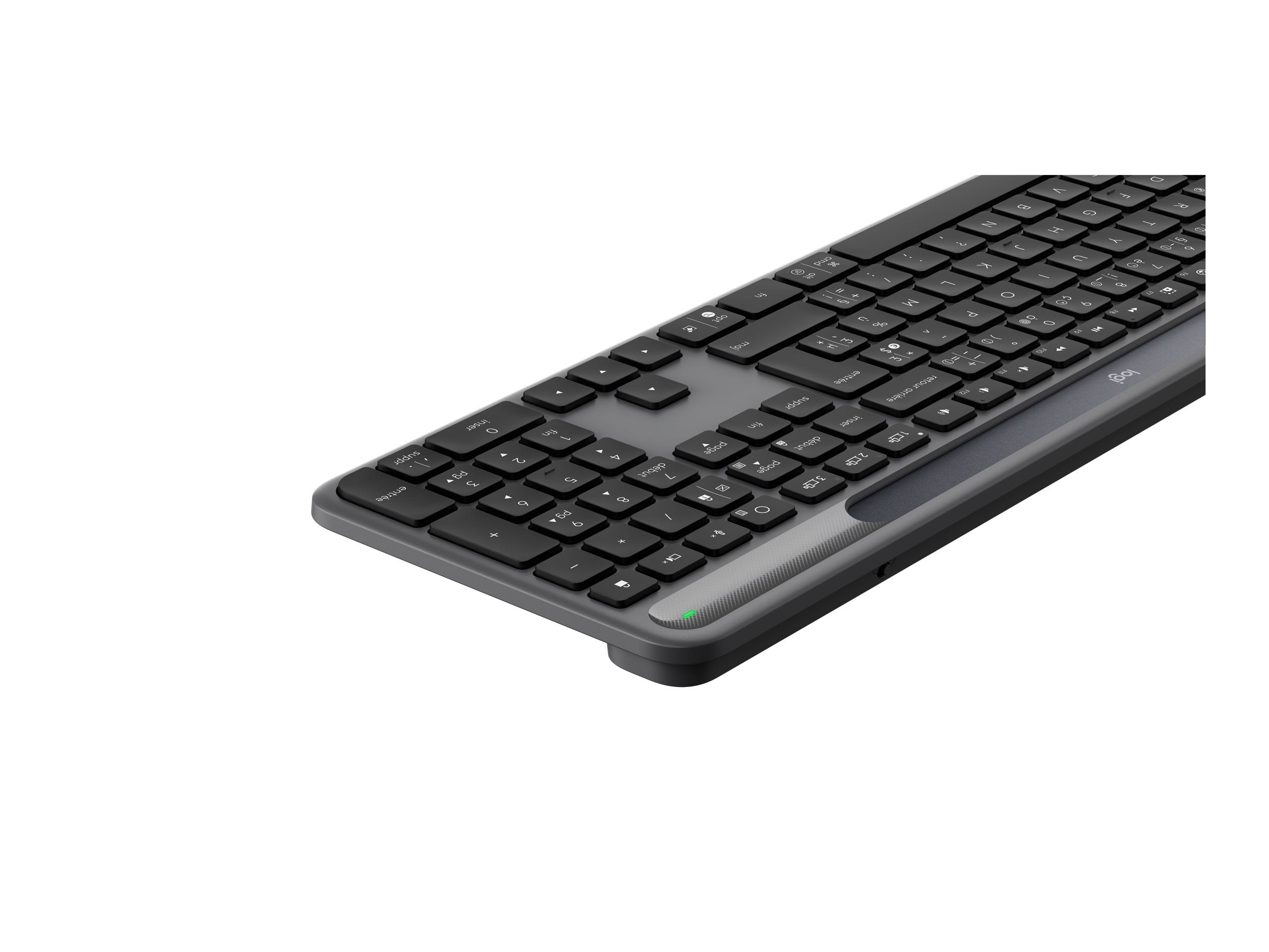 LOGITECH Slim Solar+ K980 for Business Tastatur Seitenansicht
