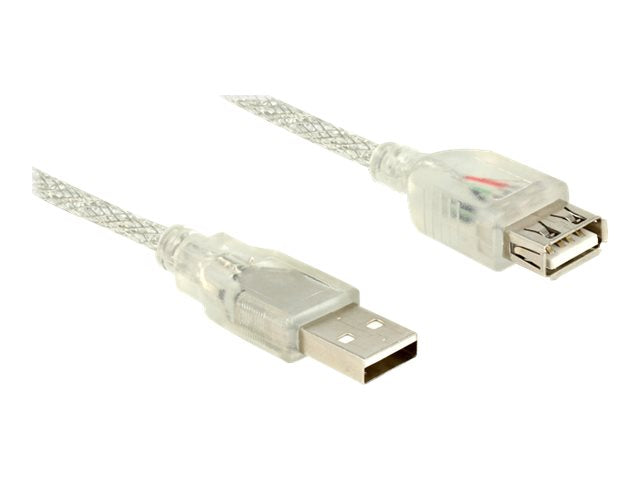 DELOCK Verlängerungskabel USB 2.0 Typ-A Stecker > USB 2.0 Typ-A Buchse 1 m - Vorderansicht